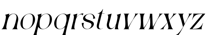 The Moratine Italic Font LOWERCASE