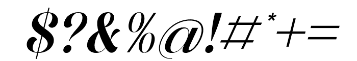 The Pablo Meganta Serif Italic Font OTHER CHARS