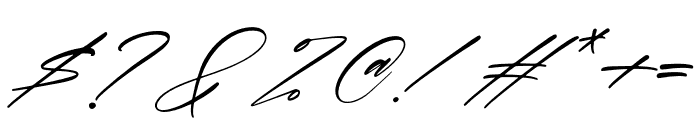The Pablo Meganta Signature Ita Italic Font OTHER CHARS