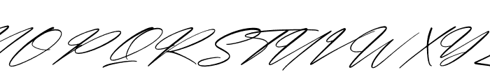 The Pablo Meganta Signature Ita Italic Font UPPERCASE