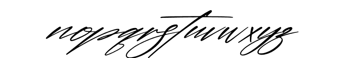 The Pablo Meganta Signature Ita Italic Font LOWERCASE