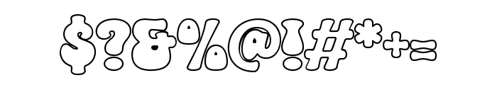 The Retro Eighties Outline Reg Font OTHER CHARS