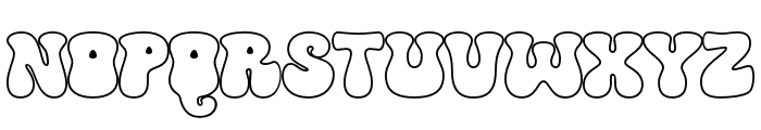 The Retro Eighties Outline Reg Font UPPERCASE