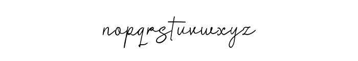 The Rosmarie Signature Regular Font LOWERCASE