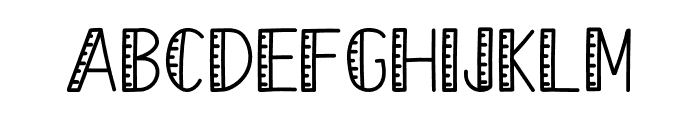 The Ruler Font LOWERCASE