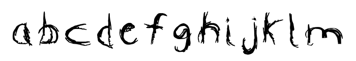The Scratcher Regular Font LOWERCASE