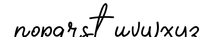 The Signate Alternate Font LOWERCASE
