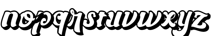 The Sitcom Extrude Font LOWERCASE