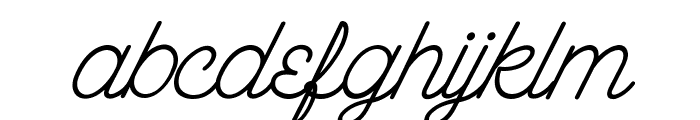 The Wahhabi Script Bold Italic Font LOWERCASE