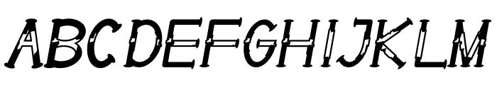 The Western Italic Font UPPERCASE
