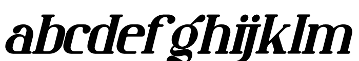 The Wobliy Italic Font LOWERCASE