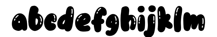 The bubble boom Regular Font LOWERCASE
