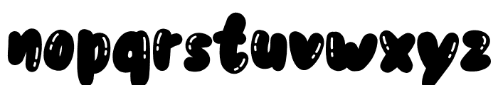 The bubble boom Regular Font LOWERCASE