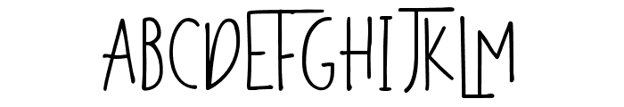 The overthinkers Font UPPERCASE