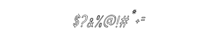 TheBanglesOutline-Italic Font OTHER CHARS