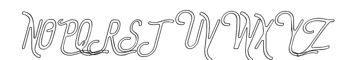 TheBanglesOutline-Italic Font UPPERCASE