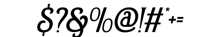 TheBarstain-Oblique Font OTHER CHARS