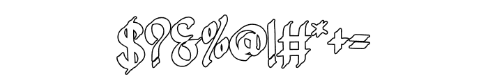 TheCrookus-Outline Font OTHER CHARS