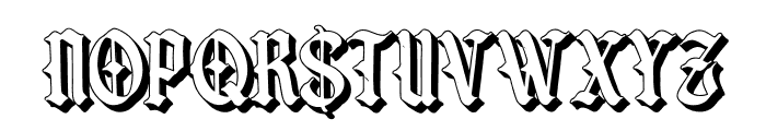 TheCrookus-shadow Font UPPERCASE