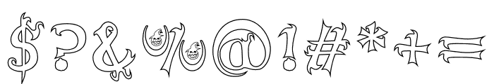 TheHallowed-Outline Font OTHER CHARS