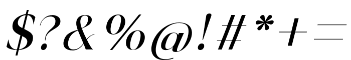 TheJakarta-ItalicItalic Font OTHER CHARS