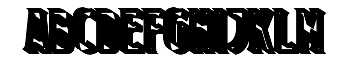 TheScriledgeExtrude Font UPPERCASE