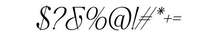 TheSunshineDisplayItalic-Reg Font OTHER CHARS