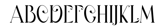 Thefang Font UPPERCASE