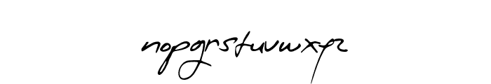 TheodoreHandwritten Font LOWERCASE