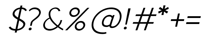 Thermidava Light Italic Font OTHER CHARS