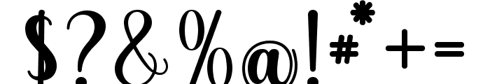 Thick Summer Regular Font OTHER CHARS