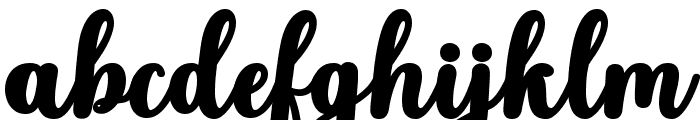 Thick Summer Regular Font LOWERCASE