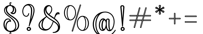 ThickBlackOutline Font OTHER CHARS