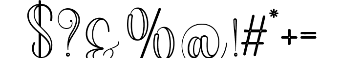 Thicki Outline Regular Font OTHER CHARS