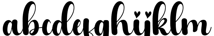 Thicki-Regular Font LOWERCASE