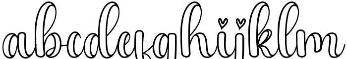 ThickiOutline-Regular Font LOWERCASE