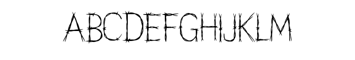 Thin Barbed Wire By Squ Regular FONT