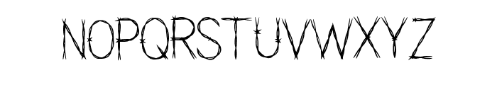 Thin Barbed Wire By Squ Regular Font LOWERCASE