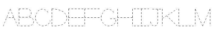 Thin Dotted Font Regular Font UPPERCASE
