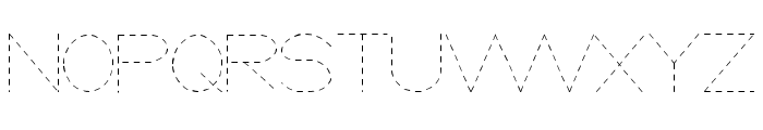 Thin Dotted Font Regular Font UPPERCASE