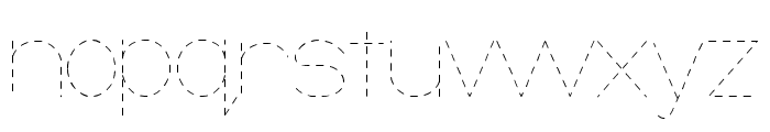 Thin Dotted Font Regular Font LOWERCASE