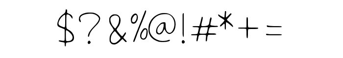Thin Handwriting Regular Font OTHER CHARS