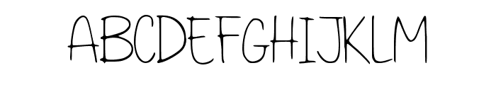Thin Handwriting Regular Font UPPERCASE