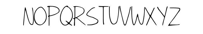 Thin Handwriting Regular Font UPPERCASE