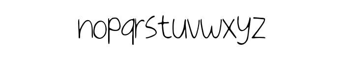Thin Handwriting Regular Font LOWERCASE