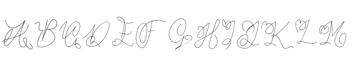 Thin Monogram Font UPPERCASE