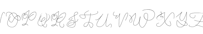 Thin Monogram Font UPPERCASE