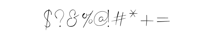 Thin Signature Font OTHER CHARS