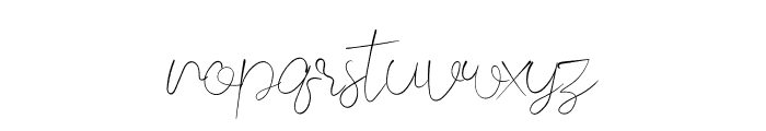 Thin Signature Font LOWERCASE