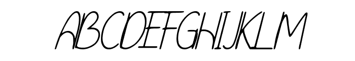 Thin Think Italic Font UPPERCASE